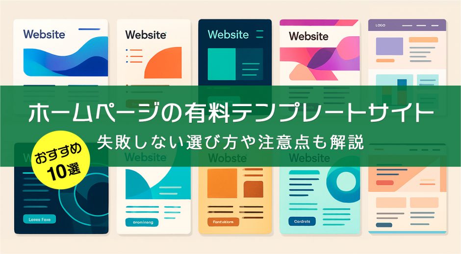 ホームページの有料テンプレートサイトおすすめ10選　失敗しない選び方や注意点も解説