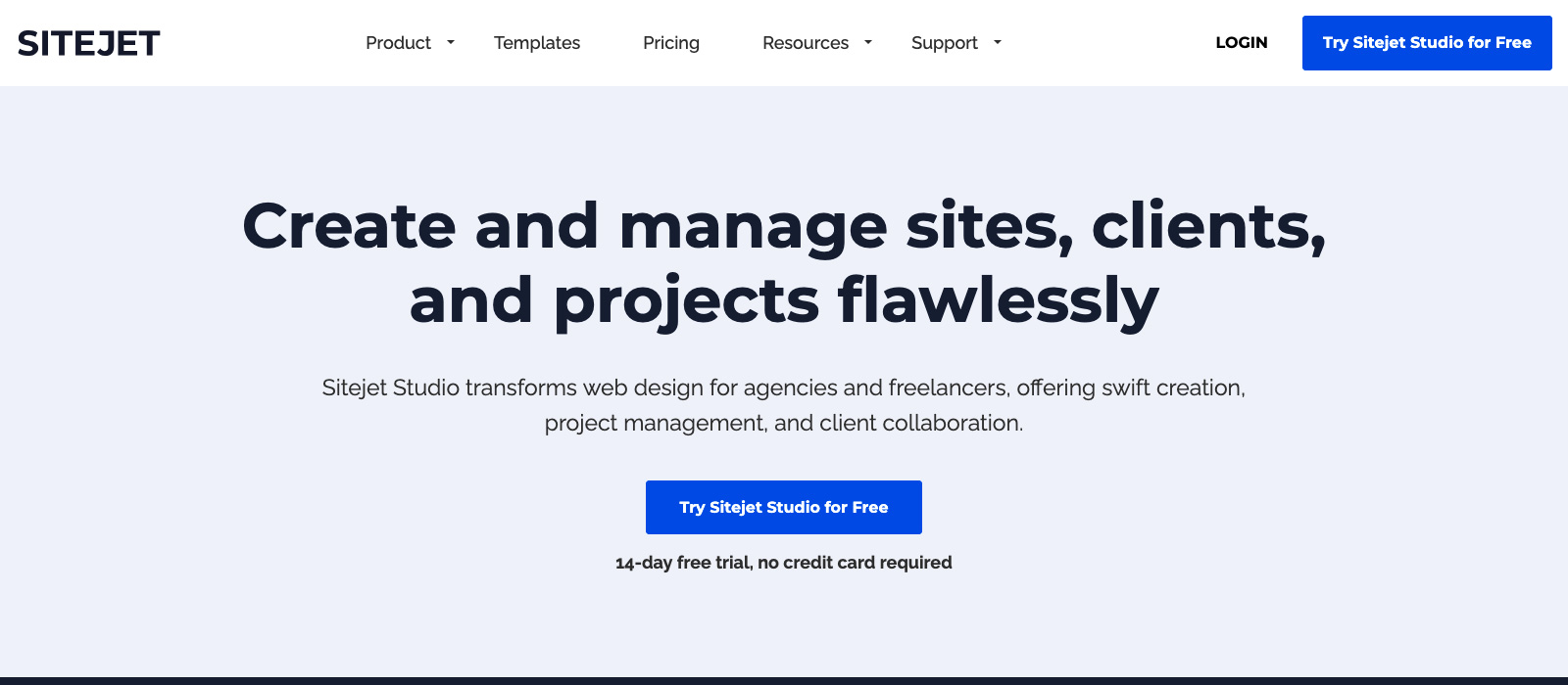 Sitejetのファーストビューの画像