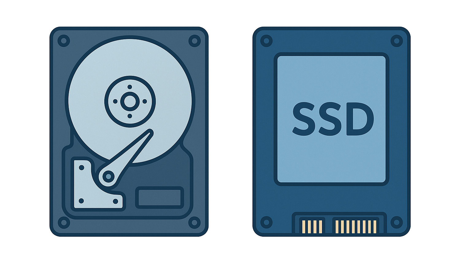 「HDD」と「SSD」の違い