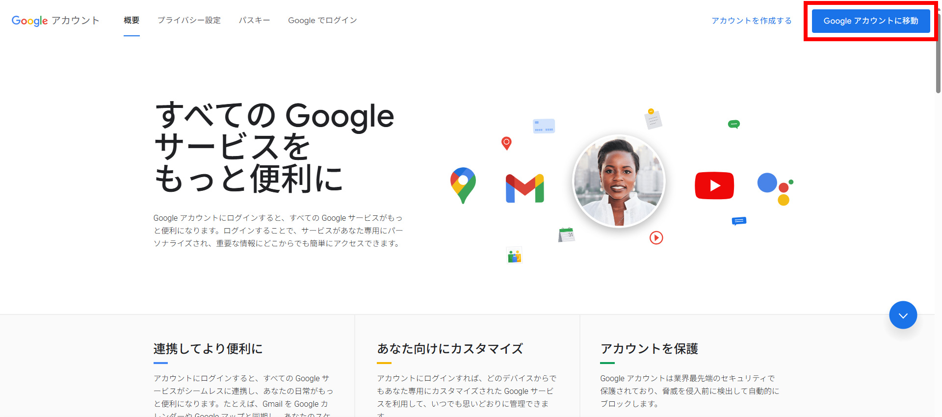 Googleアカウント作成手順の画像